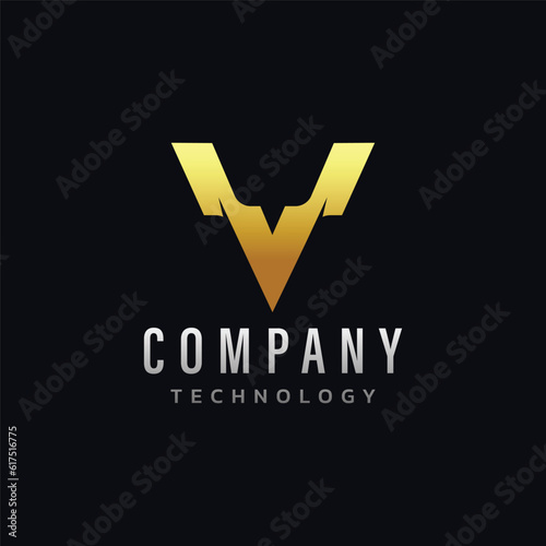 Vector letter V modern logo design template illustration