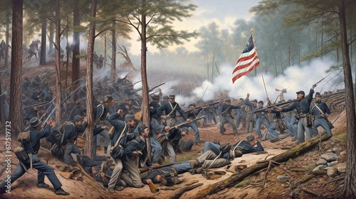 Fotografija american civil war generative ai