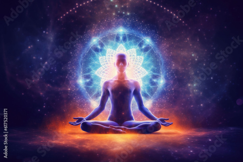 Meditation and spiritual practice, expanding of consciousness, body activation. Generative AI