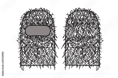 Ski Mask Balaclava Shiesty Flat Illustration Cad Accessory Winter Streetwear Mockup Blank Vector Activewear outdoor streetwear workwear knit distressed