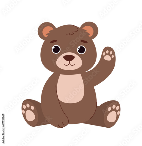 Forest brown bear vector concept