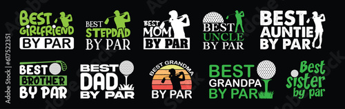 Golf Family T shirt Design Bundle, Vector Golf T shirt  design, Golfing shirt,  Golf typography T shirt design Collection