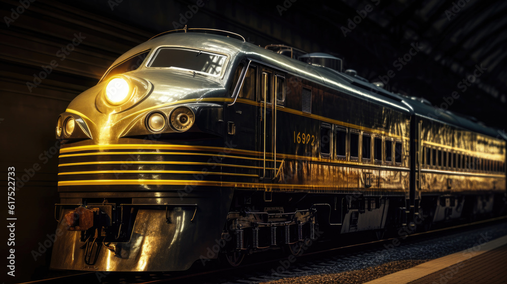 Fototapeta premium Photo of a moving train