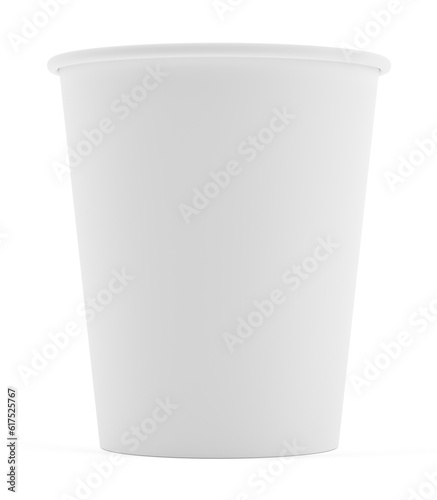 Wallpaper Mural White Paper Cup close up. Isolated on white. 3D illustration Torontodigital.ca