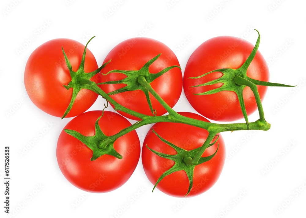 bunch of red tomatoes isolated on white background bunch of red tomatoes isolated on white background