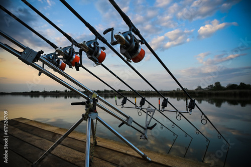 Obraz na płótnie one of the best hobbies, fishing rod w salonie