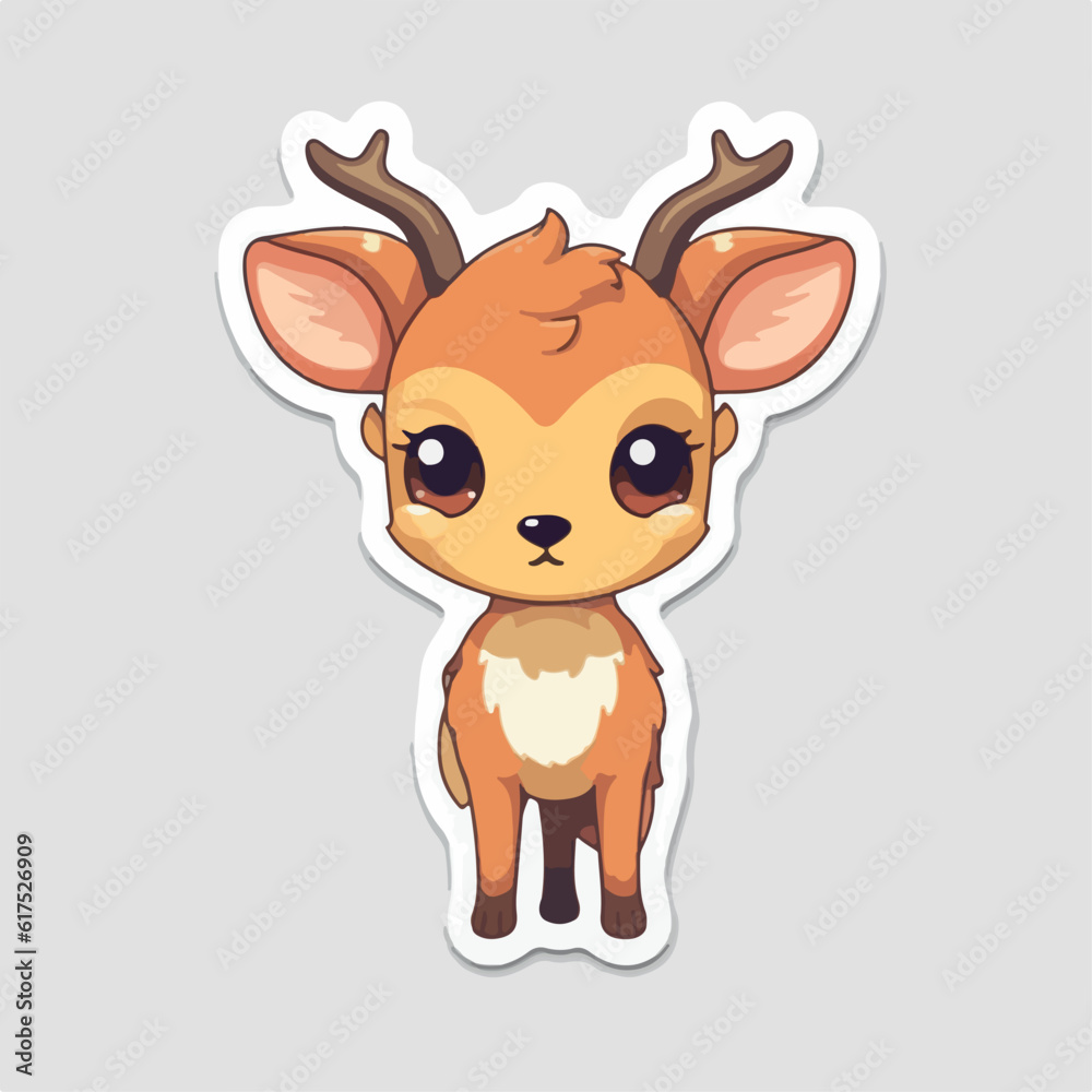 Deer in icon, logo style. Cartoon animal design. Flat vector illustration isolated
Deer in icon, logo style. Cartoon animal design. Flat vector illustration isolated