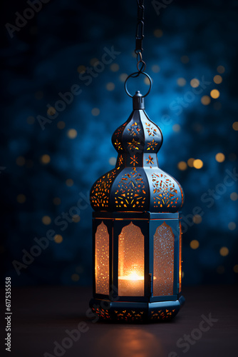 Lantern with night light background for the Muslim feast of the holy month of Ramadan Kareem © MUS_GRAPHIC