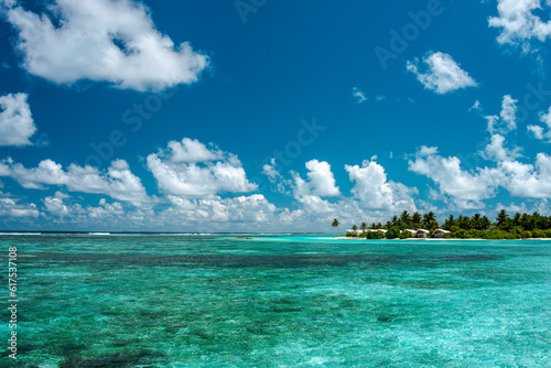 Fototapeta Naklejka Na Ścianę i Meble -  Blue Island Reef Maldives