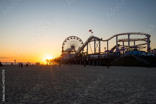 Los Angeles beach amusement park. 