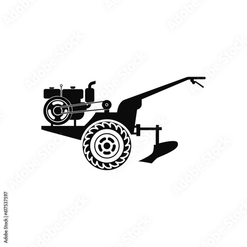 Plowing land, plowing, field icon