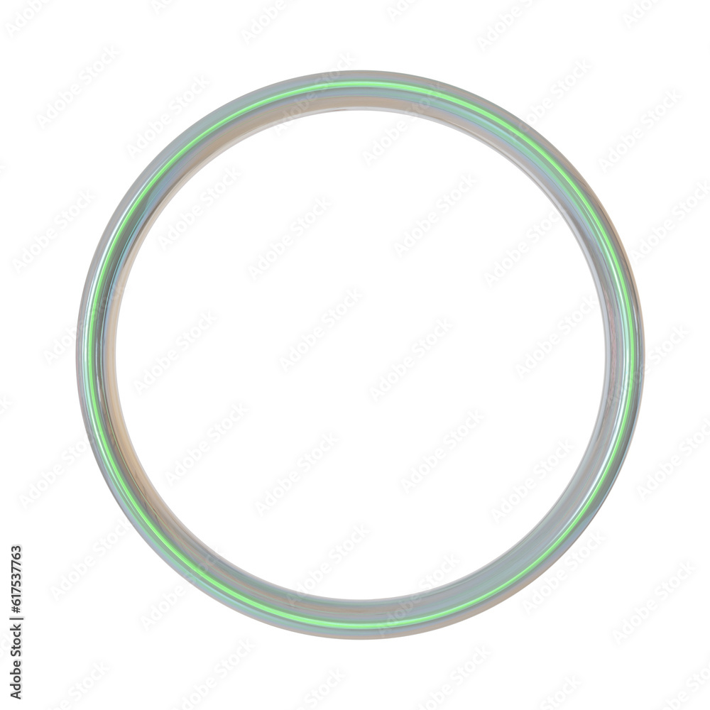 Holographic Circle Frame. Realistic 3D Render. Cut Out. Holographic Circle Frame. Realistic 3D Render. Cut Out.