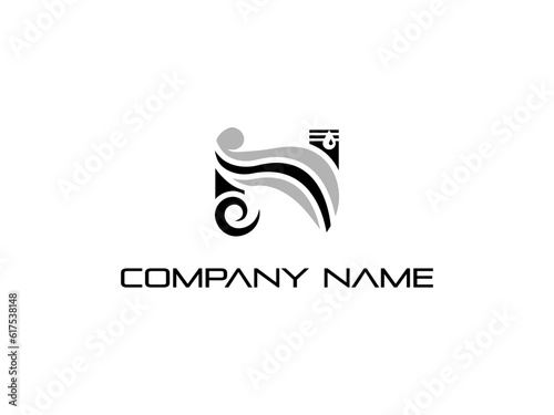 N letter modern logo and branding animal logo design . Perfect logo for business related to industry. creative style logo design vector.