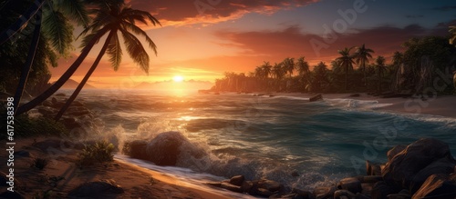 Sunset on a tropical beach  © Bear Boy 