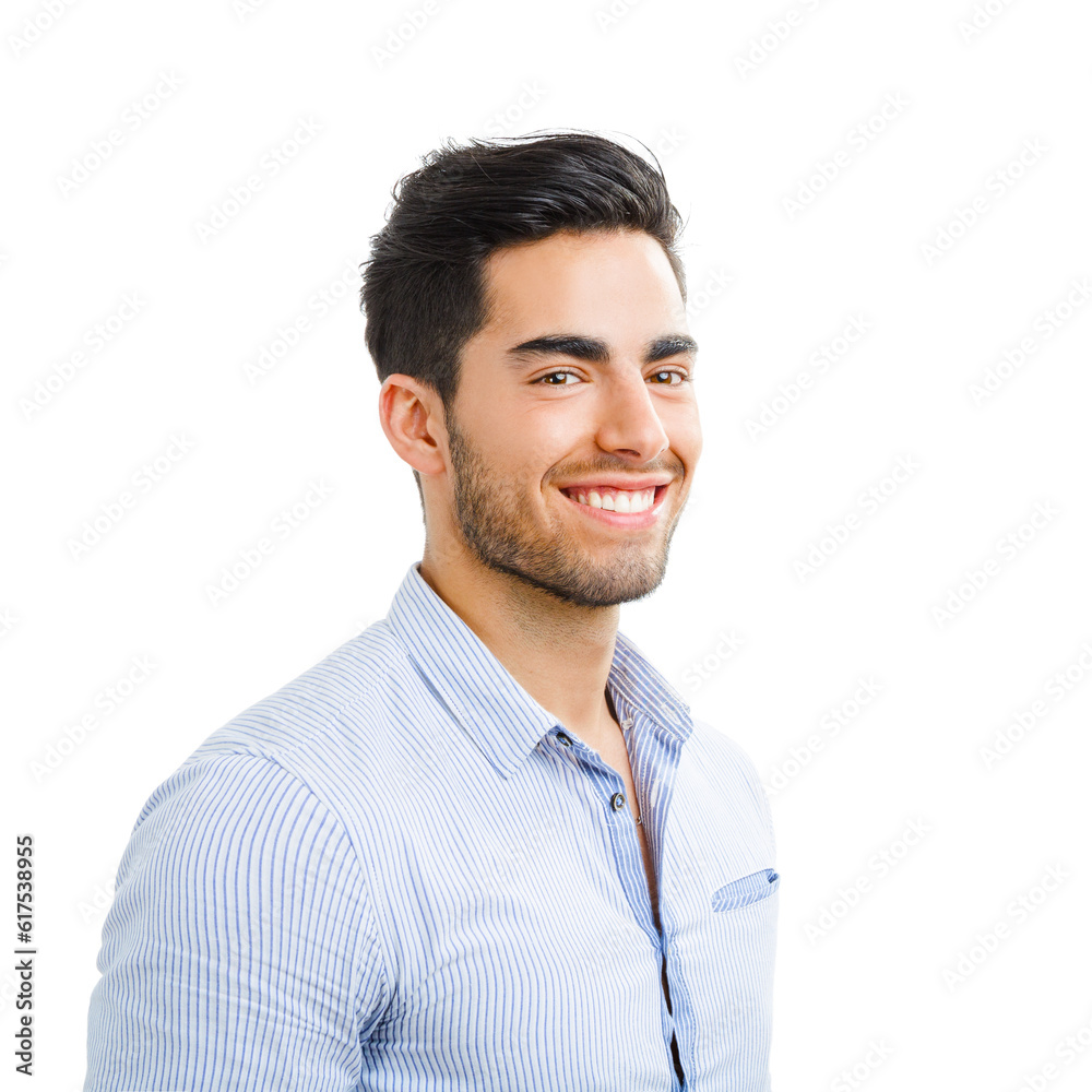 Portrait of happy handsome young man isolated on white background Portrait of happy handsome young man isolated on white background