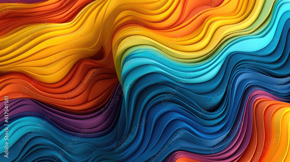 3d Waves Of color Pattern HD, Background 3d Waves Of color Pattern HD, Background