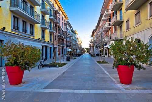 Town of grado tourist promenade street view, Friuli Venezia Giulia region of Italy photo