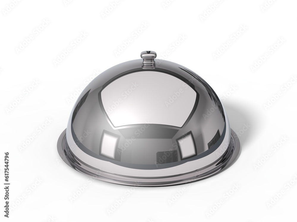3d illustration of Restaurant cloche. isolated on white. 3d illustration of Restaurant cloche. isolated on white.