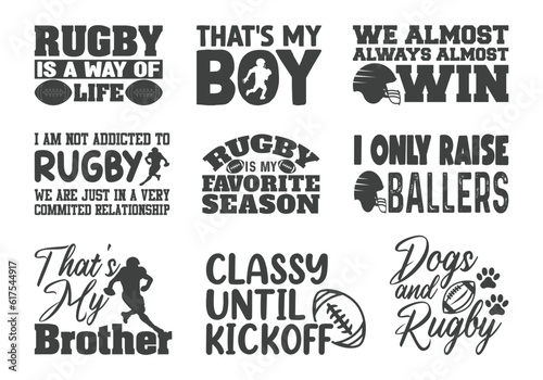 Rugby T shirt Design Bundle, Vector American Football T shirt  design, Rugby shirt,  American Football typography T shirt design Collection