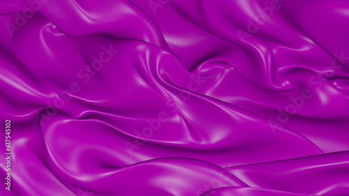 3D Illustration Abstract Purple Background Silk Cloth