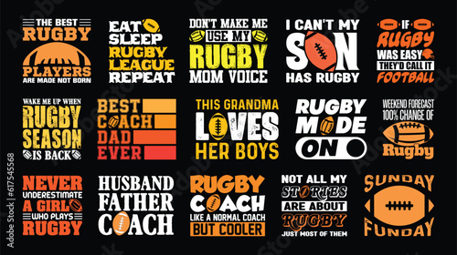 Rugby T shirt Design Bundle  Vector American Football T shirt  design  Rugby shirt   American Football typography T shirt design Collection
