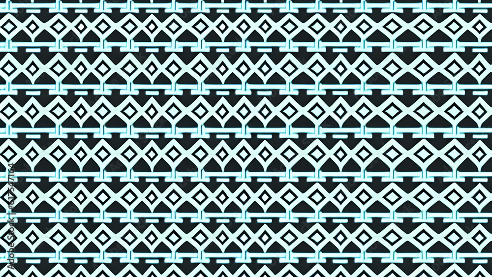 Mosaic illustration, pattern of figures illustration.