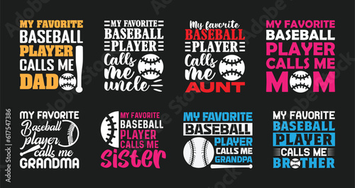 Baseball T shirt Design Bundle, Vector Baseball T shirt  design, Baseball shirt,  Baseball typography T shirt design Collection
