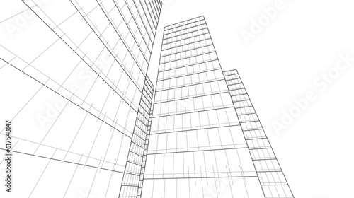 abstract architectural background 3d illustration