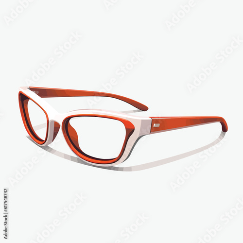 eye glasses side view vector flat minimalistic isolated illustration