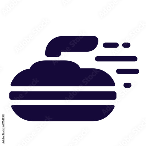 Isolated monochrome curling stone icon Vector illustration