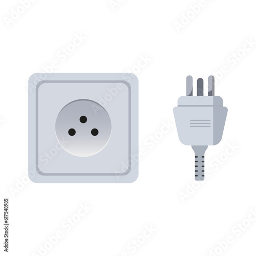 Electricity outlet socket power plug vector 