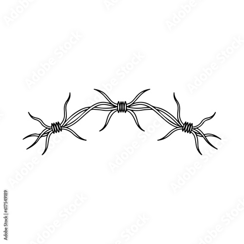 vector illustration of barbed wire