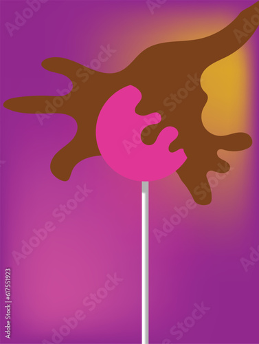 Chocolate Candy Illustration, Candy and Chocolate, Multi color Background 