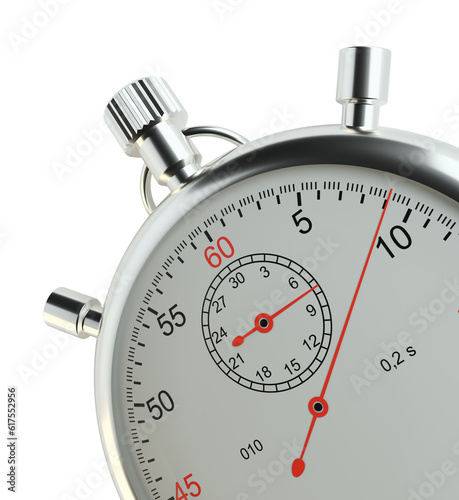 Stopwatch. Isolated on white background. 3d illustration
