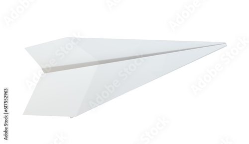 Paper airplane, isolated on white background. 3D Illustration