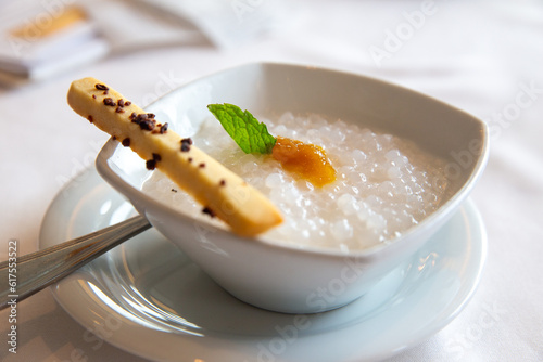 Rice pudding with Cookie photo