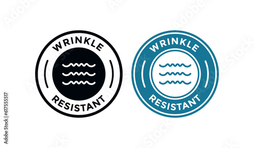 Wrinkle resistant logo vector design. Suitable for business, beauty and product label