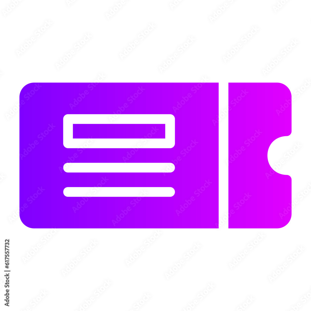 ticket gradient icon ticket gradient icon