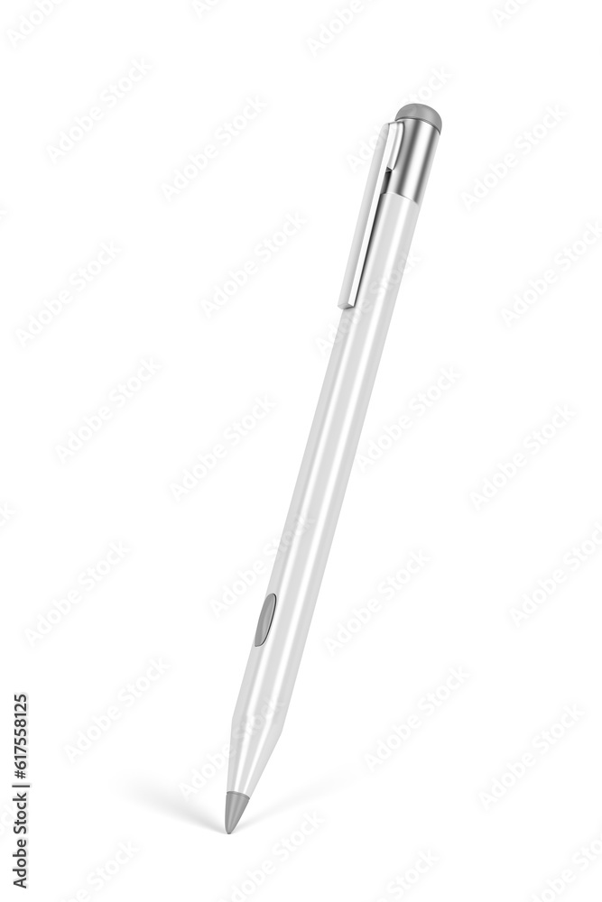Digital pen for graphic tablet or computer on white background