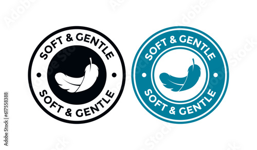 Soft and gentle logo badge template. Suitable for business, cosmetic, health and product label
