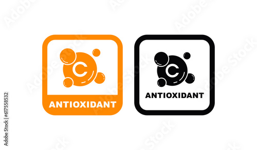 Antioxidant logo badge template icon . Suitable for business, health, information and product label