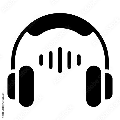 audio guide glyph icon