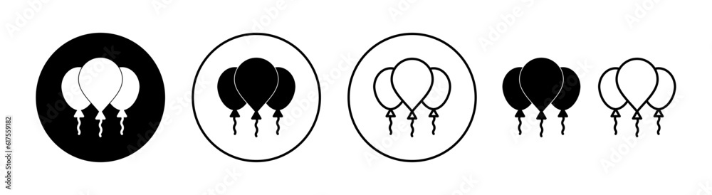 Balloon icon set for web and mobile app. Party balloon sign and symbol Balloon icon set for web and mobile app. Party balloon sign and symbol