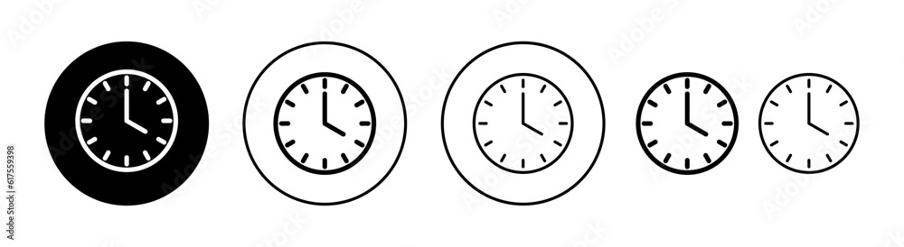 Clock icon set for web and mobile app. Time sign and symbol. watch icon Clock icon set for web and mobile app. Time sign and symbol. watch icon