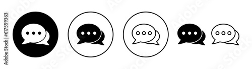 Chat icon set for web and mobile app. speech bubble sign and symbol. comment icon. message