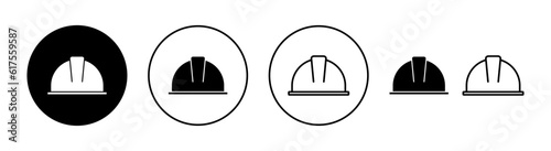 Helmet icon set for web and mobile app. Motorcycle helmet sign and symbol. Construction helmet icon. Safety helmet
