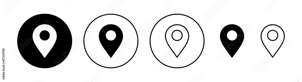 Pin icon set for web and mobile app. Location sign and symbol. destination icon. map pin Pin icon set for web and mobile app. Location sign and symbol. destination icon. map pin