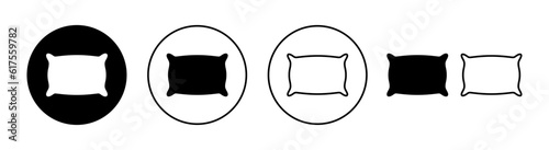 Pillow icon set for web and mobile app. Pillow sign and symbol. Comfortable fluffy pillow