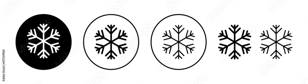 Snow icon set for web and mobile app. snowflake sign and symbol Snow icon set for web and mobile app. snowflake sign and symbol
