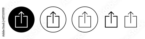 Share icon set for web and mobile app. Sharing sign and symbol